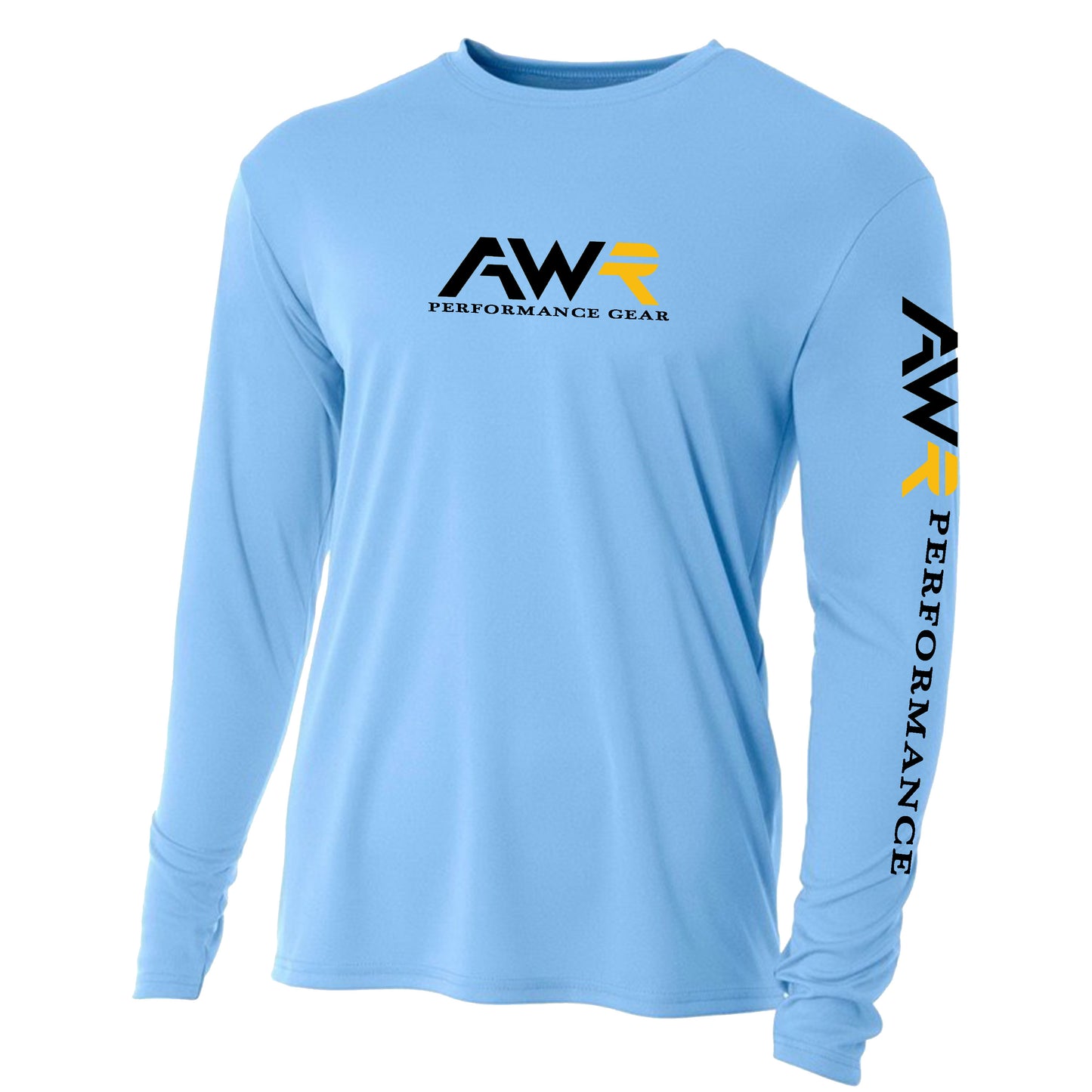 AWR - Long Sleeve Performance Shirt - Light Blue/Yellow R